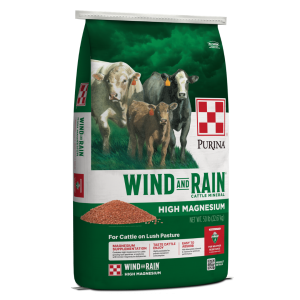 green bag of Purina Wind and Rain Hi-Mag