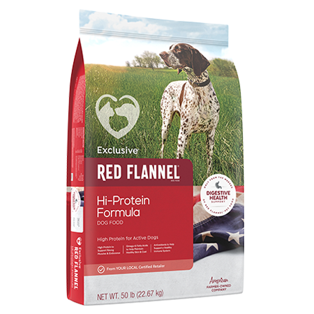 red flannel high protein dog food