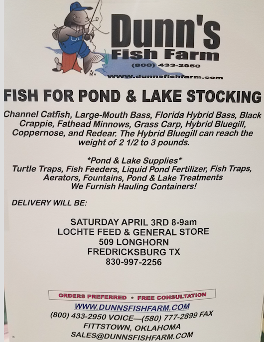 Dunn’s Fish Farm Visits April 2021 Lochte Feed