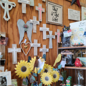 New Spring Arrivals: crosses, sunflowers, decor