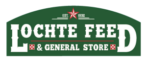 Lochte Feed & General Store Logo. Purina Checkerboard logo.