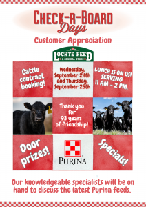 Check-R-Board Day at Lochte Feed 2025 details listed