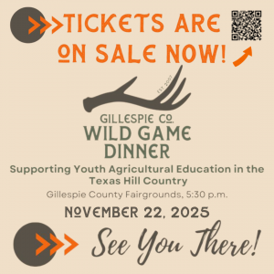 Gillespie County Wild Game Dinner flyer