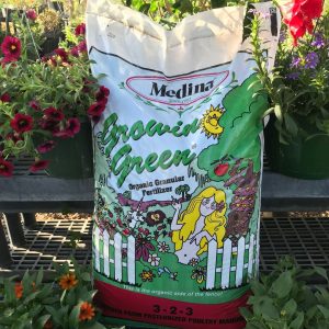 Grow Green with this Organic Medina bag of Fertilizer pictured