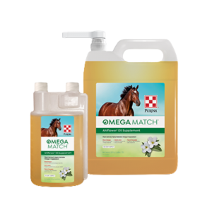 jugs of Purina Omega Match Ahiflower Oil Supplement