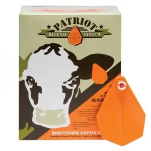 Elanco Patriot Insecticide. 20 count box of ear tags. 