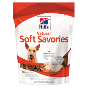 bag of Hill's Science Diet Natural Soft Savories Dog Treats with Chicken & Yogurt