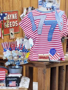 Patriotic shirt and decor