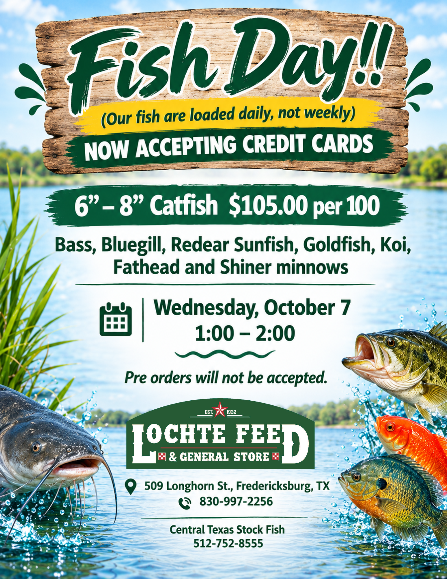 promotional flyer for fish day with illustrations of fish mentioned in article